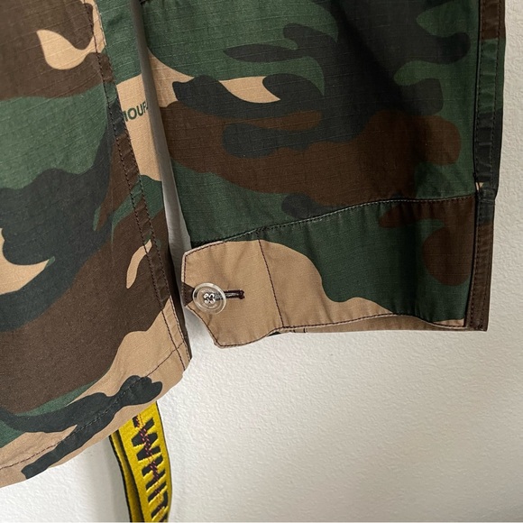 Off White " Field Jacket " Camo 4 Pocket Button Front Jacket - Picture 7 of 10